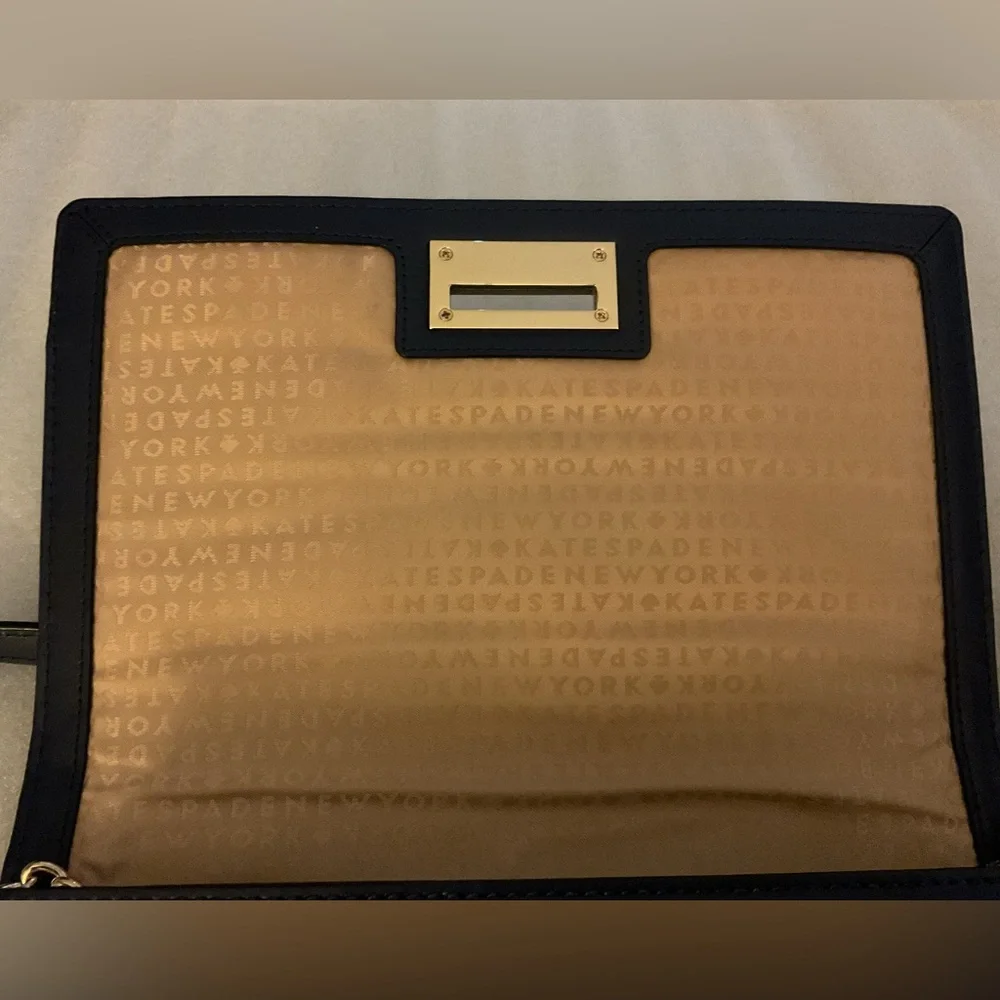 Kate Spade New York Navy Flap Bag Gold Chain Shoulder/Crossbody NWOT w/ Dusty - Picture 13 of 13